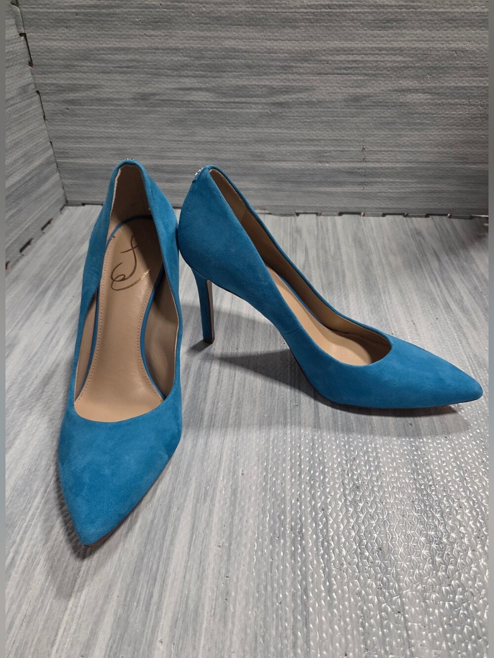 Sam Edelman Hazel Pointy Toe Milos Blue Suede Pump 8